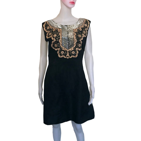 Vintage 1960s Handmade Sequined Sleeveless Dress