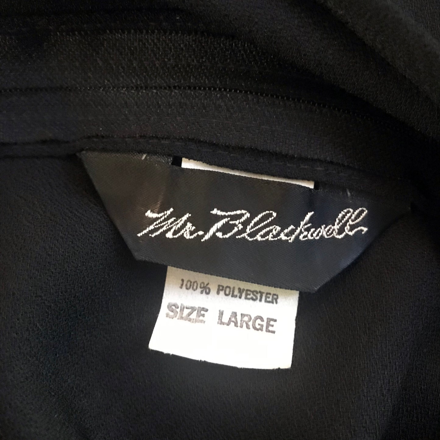 Vintage 1960s Mr. Blackwell Black Crepe Dress