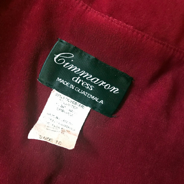 Vintage 1980s Cimmaron Crimson Velvet Jacket