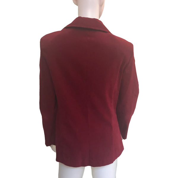 Vintage 1980s Cimmaron Crimson Velvet Jacket